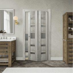 AVON 07-05 VETRO RIBEIRA ASH DOUBLE BI-FOLD BELLDINNI MODERN INTERIOR DOOR - 2