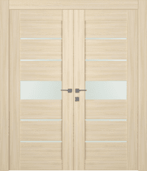 AVON 07-06 VETRO LOIRE ASH DOUBLE DOORS BELLDINNI MODERN INTERIOR DOOR - 1