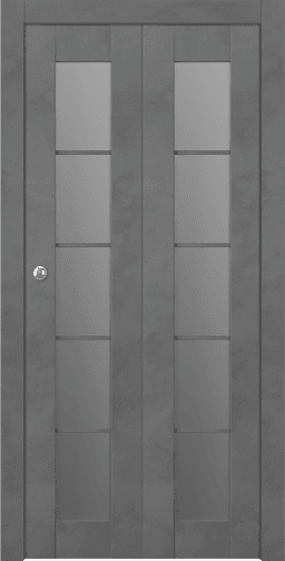 AVON 5 LITE VETRO DARK URBAN DOUBLE BI-FOLD BELLDINNI MODERN INTERIOR DOOR - 1