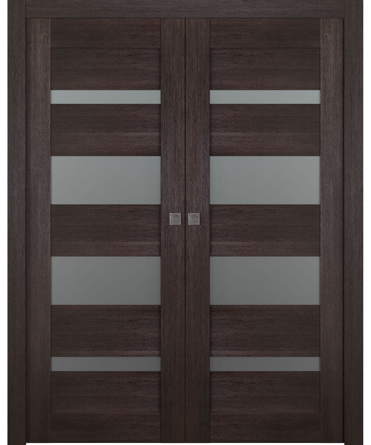 AVON 07-01 VETRO VERALINGA OAK DOUBLE POCKET BELLDINNI MODERN INTERIOR DOOR - 1