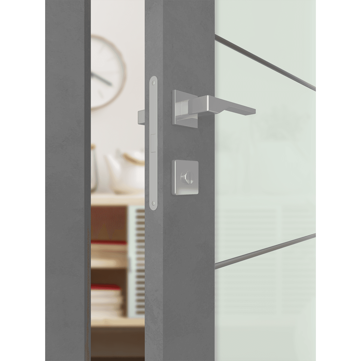 AVON 202 4H VETRO DARK URBAN SWING BELLDINNI MODERN INTERIOR DOOR - 2