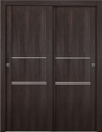 AVON 01 3H VERALINGA OAK BYPASS DOORS BELLDINNI MODERN INTERIOR DOOR - 1