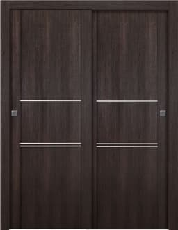 AVON 01 3H VERALINGA OAK BYPASS DOORS BELLDINNI MODERN INTERIOR DOOR - 1