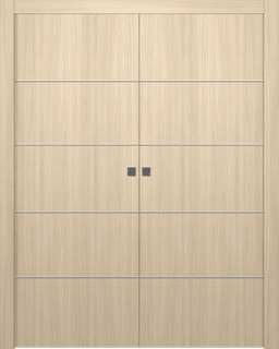 OPTIMA 4H LOIRE ASH DOUBLE POCKET DOORS BELLDINNI MODERN INTERIOR DOOR - 1