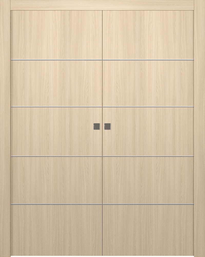 OPTIMA 4H LOIRE ASH DOUBLE POCKET DOORS BELLDINNI MODERN INTERIOR DOOR - 1