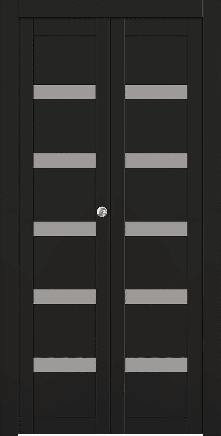 LEORA VETRO BLACK MATTE DOUBLE BI-FOLD BELLDINNI MODERN INTERIOR DOOR - 1