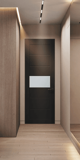 EDNA VETRO BLACK MATTE INVISIBLE METAL FRAME BELLDINNI MODERN INTERIOR DOOR - 1