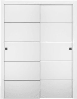 SMART PRO 4H BLACK POLAR WHITE BYPASS DOORS BELLDINNI MODERN INTERIOR DOOR - 1