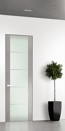 AVON 202 4H VETRO LIGHT URBAN INVISIBLE METAL FRAME BELLDINNI MODERN INTERIOR DOOR - 1