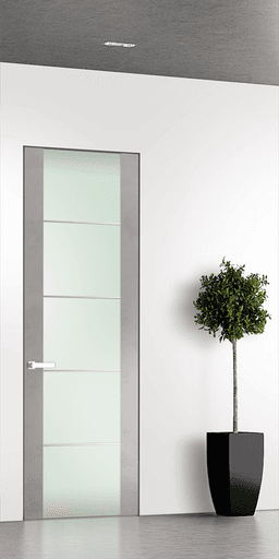 AVON 202 4H VETRO LIGHT URBAN INVISIBLE METAL FRAME BELLDINNI MODERN INTERIOR DOOR - 1