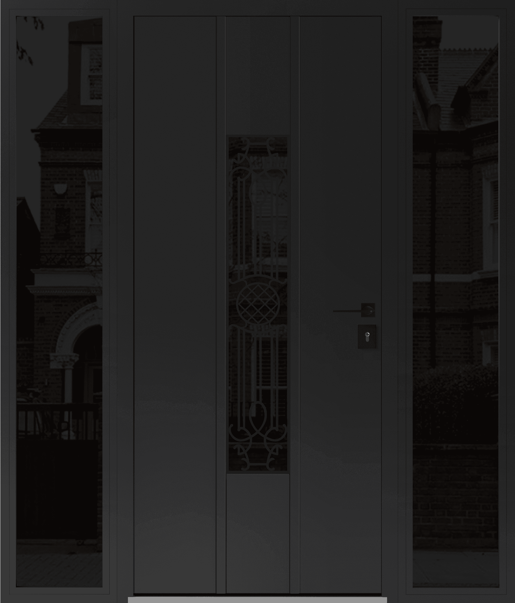 Single metal-aluminum modern exterior door Ronex 1477 - 3