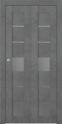 AVON 07-06 VETRO DARK URBAN DOUBLE BI-FOLD BELLDINNI MODERN INTERIOR DOOR - 1