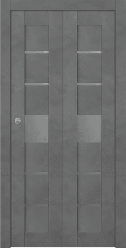 AVON 07-06 VETRO DARK URBAN DOUBLE BI-FOLD BELLDINNI MODERN INTERIOR DOOR - 1