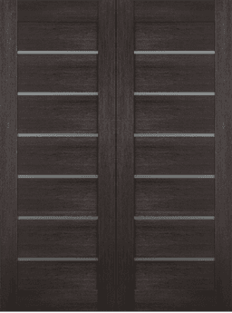 AVON 07-02 VETRO VERALINGA OAK DOUBLE BARN BELLDINNI MODERN INTERIOR DOOR - 2