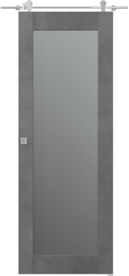 AVON 207 VETRO DARK URBAN DOUBLE BARN BELLDINNI MODERN INTERIOR DOOR - 1