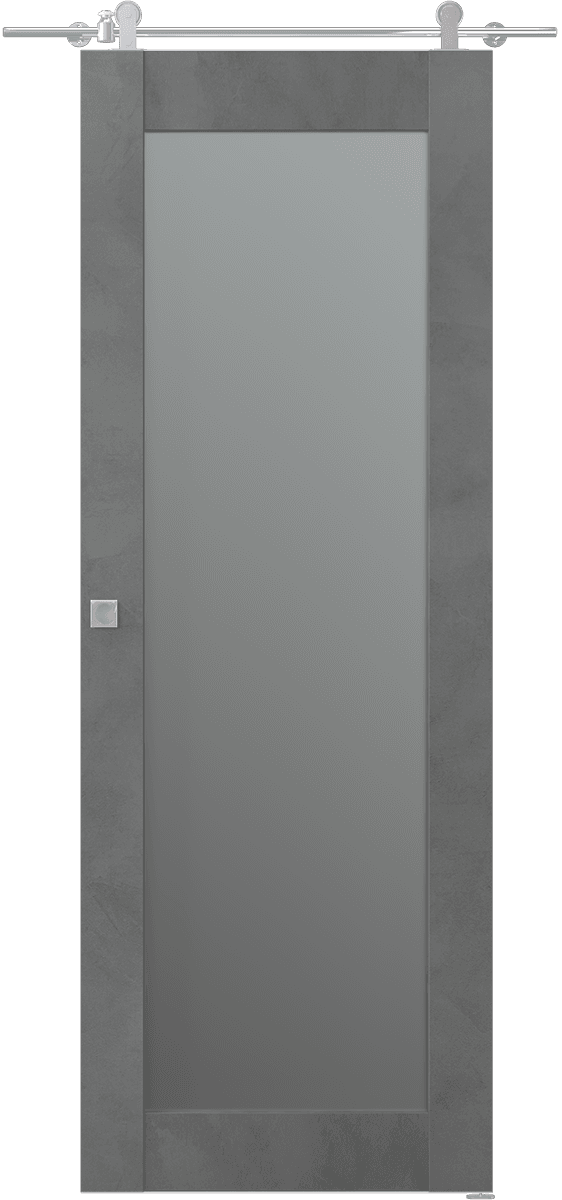 AVON 207 VETRO DARK URBAN DOUBLE BARN BELLDINNI MODERN INTERIOR DOOR - 1