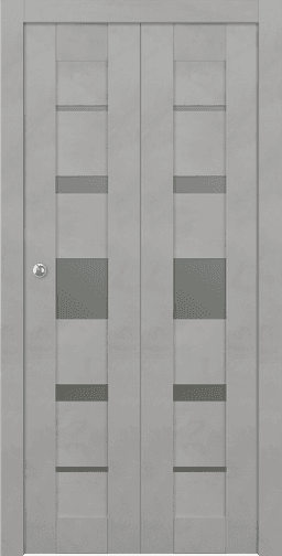 AVON 07-03 VETRO LIGHT URBAN DOUBLE BI-FOLD BELLDINNI MODERN INTERIOR DOOR - 1