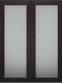 AVANTI 207 VETRO BLACK APRICOT DOUBLE BARN BELLDINNI MODERN INTERIOR DOOR - 2