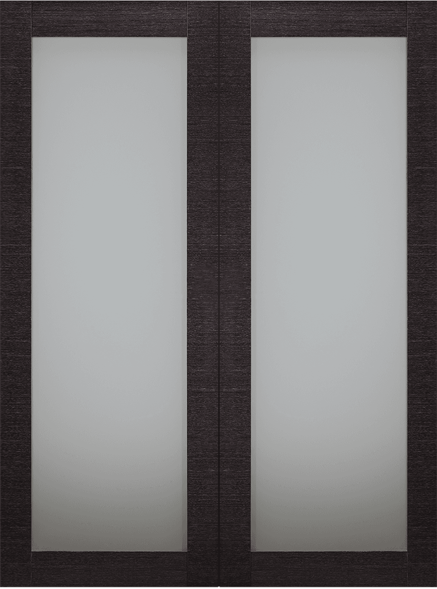 AVANTI 207 VETRO BLACK APRICOT DOUBLE BARN BELLDINNI MODERN INTERIOR DOOR - 2