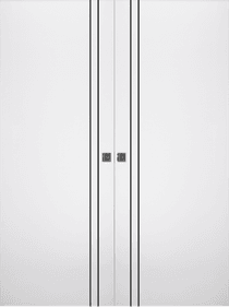 OPTIMA 2V BLACK SNOW WHITE DOUBLE MAGIC DOORS BELLDINNI MODERN INTERIOR DOOR - 1