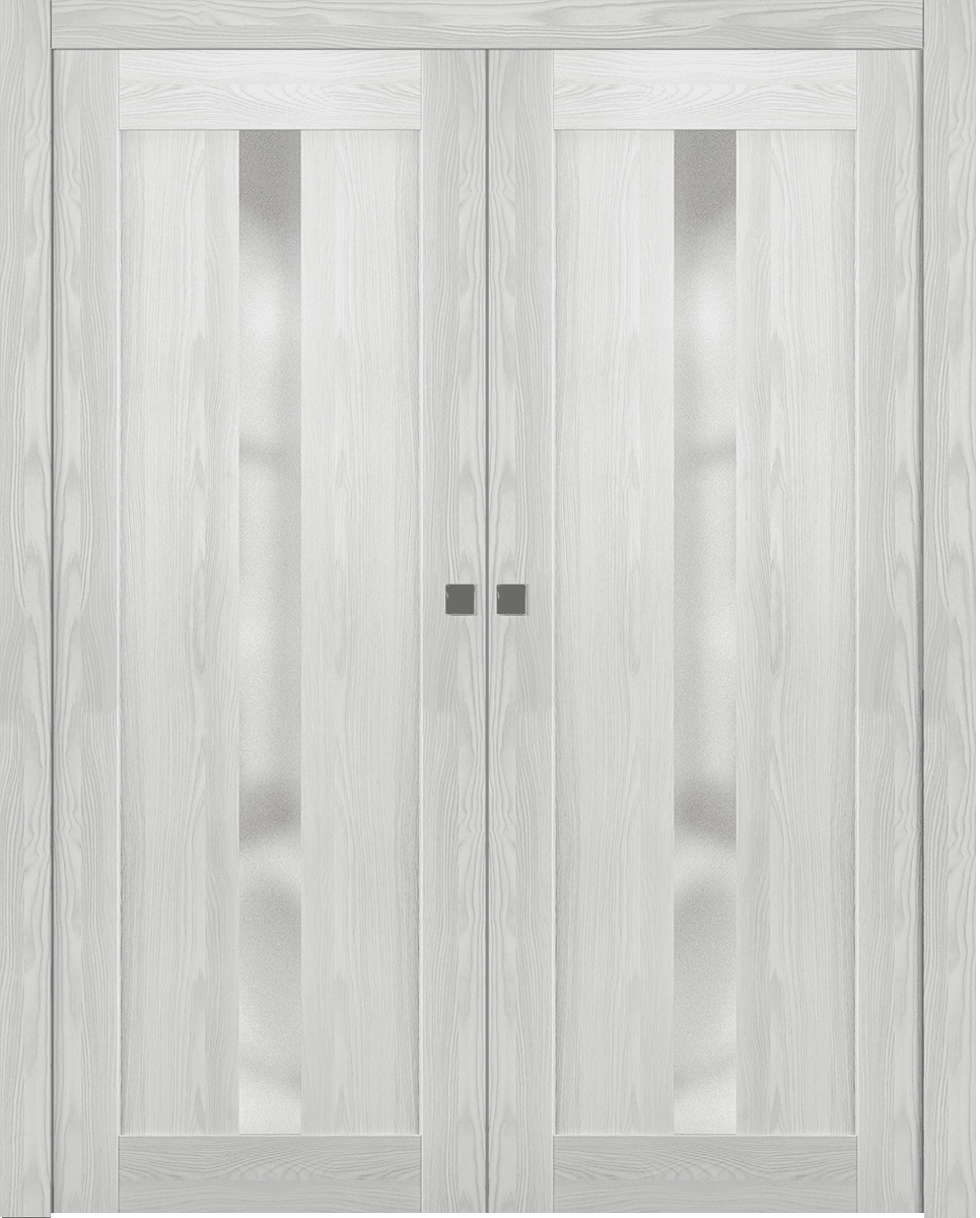AVON 101 VETRO RIBEIRA ASH DOUBLE POCKET BELLDINNI MODERN INTERIOR DOOR