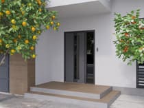 Modern steel exterior aluminum door Hiddex 0155 8ft - 8