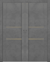 AVON 01 3H GOLD DARK URBAN DOUBLE POCKET DOORS BELLDINNI MODERN INTERIOR DOOR - 1
