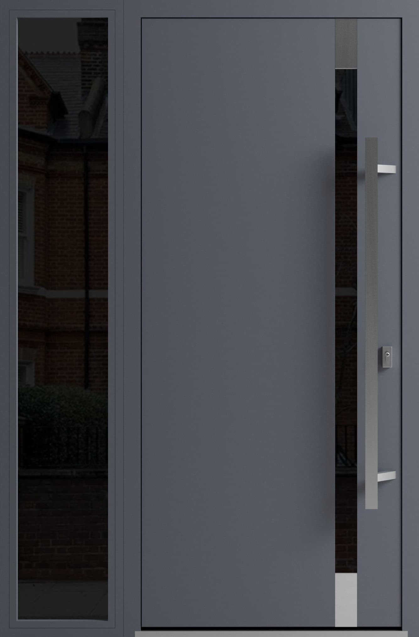 Single metal-aluminum modern exterior door Ronex 1011 - 2