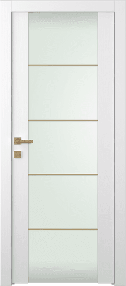 PALLADIO 202 4H GOLD STRIPS VETRO BIANCO NOBLE SWING DOORS BELLDINNI MODERN INTERIOR DOOR - 1