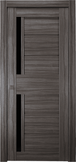 ESTA BLACK VETRO GRAY OAK POCKET BELLDINNI MODERN INTERIOR DOOR - 1