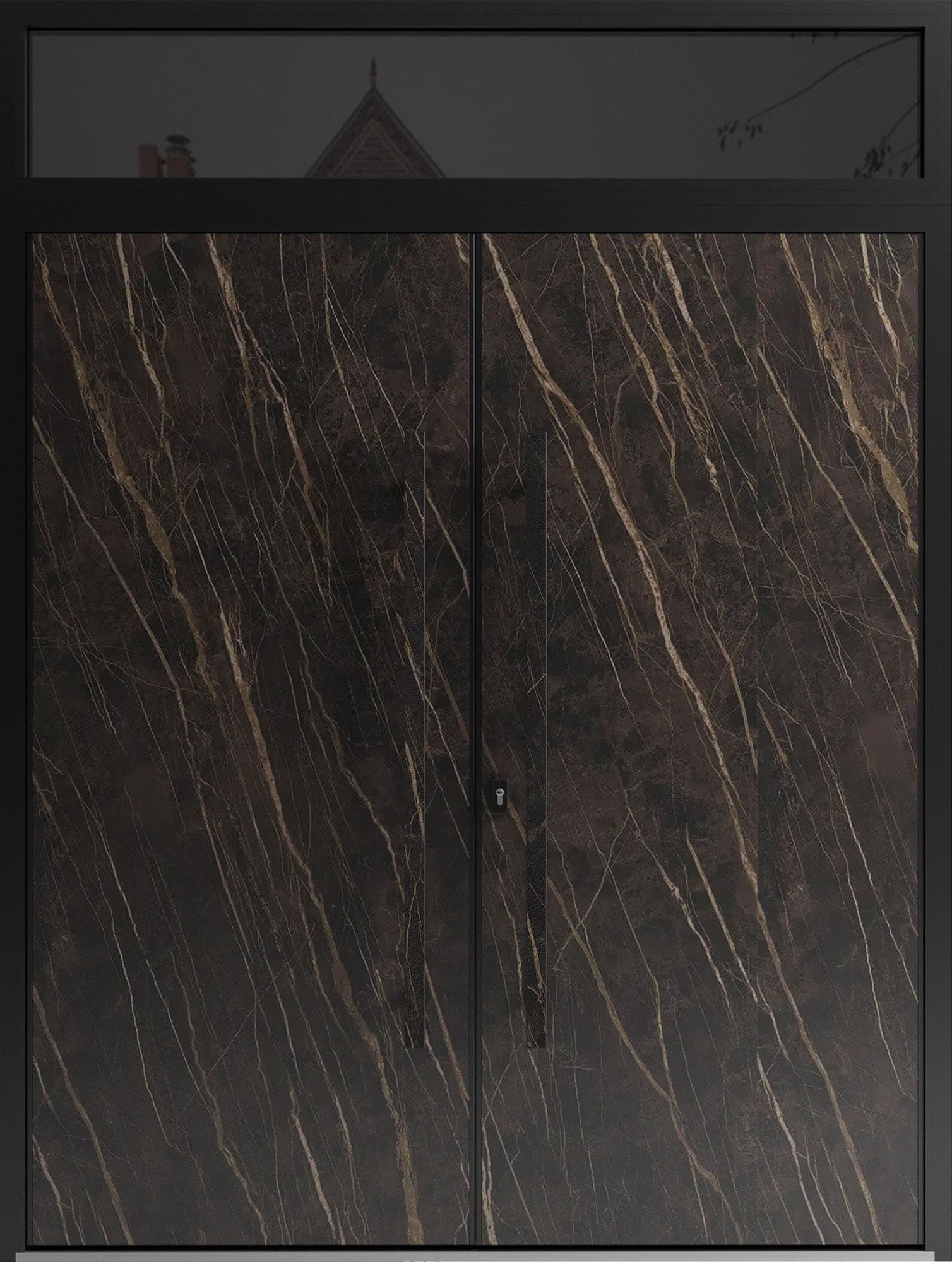Double metal-aluminum modern exterior door Dekton 0118 - 4