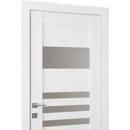 LETI VETRO BIANCO NOBLE BYPASS BELLDINNI MODERN INTERIOR DOOR - 2