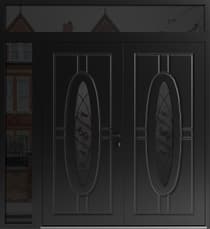 Double metal-aluminum modern exterior door Ronex 1277 - 5