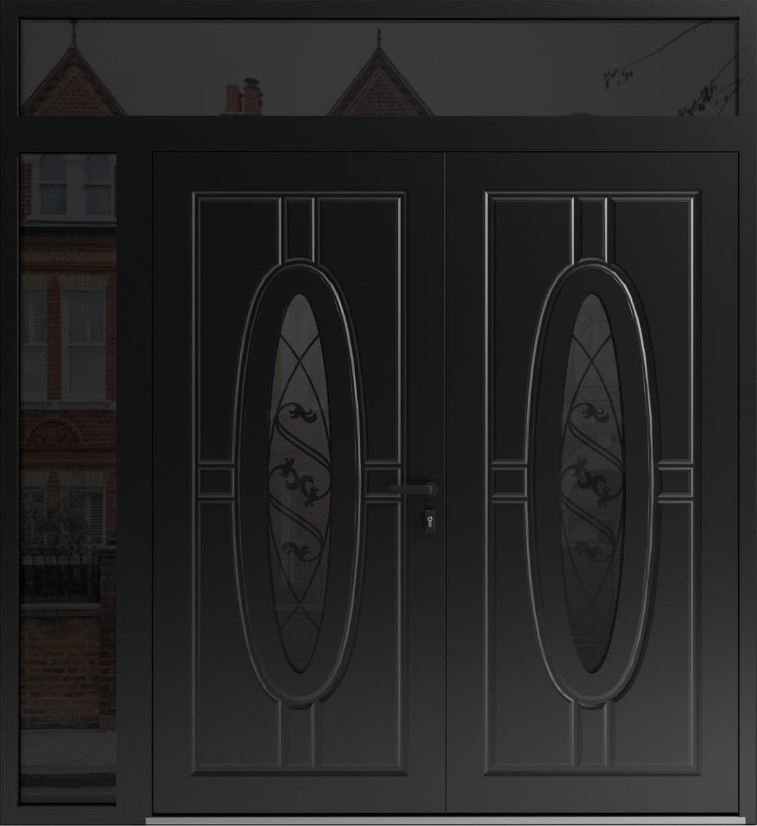 Double metal-aluminum modern exterior door Ronex 1277 - 5