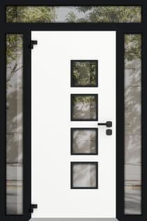 Single metal-aluminum modern exterior door Cynex 6106 - 7