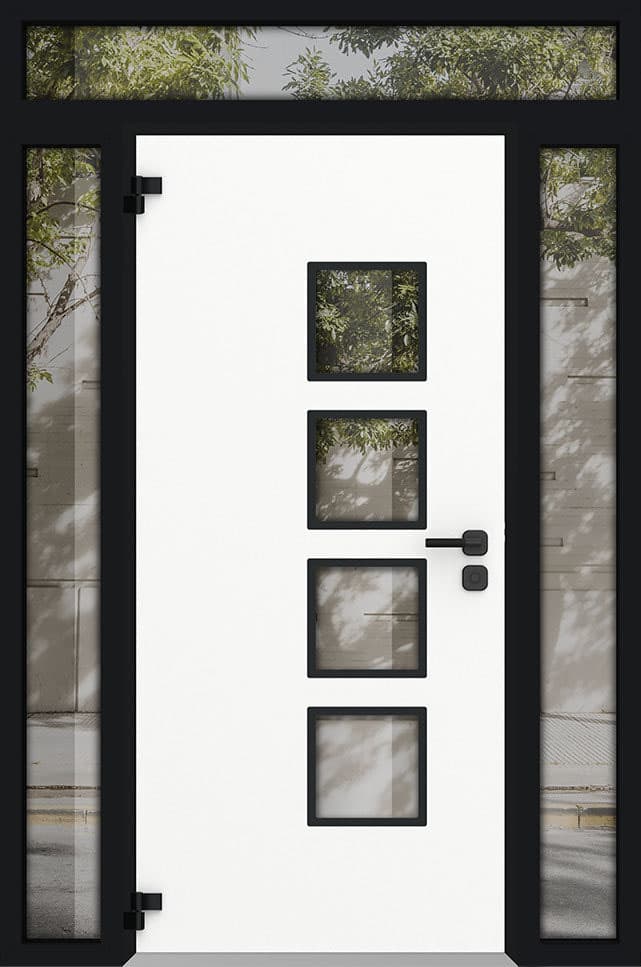 Single metal-aluminum modern exterior door Cynex 6106 - 7