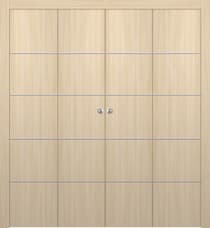 OPTIMA 4H LOIRE ASH DOUBLE BI-FOLD DOORS BELLDINNI MODERN INTERIOR DOOR - 1