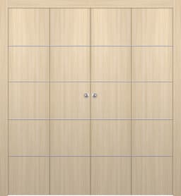 OPTIMA 4H LOIRE ASH DOUBLE BI-FOLD DOORS BELLDINNI MODERN INTERIOR DOOR - 1