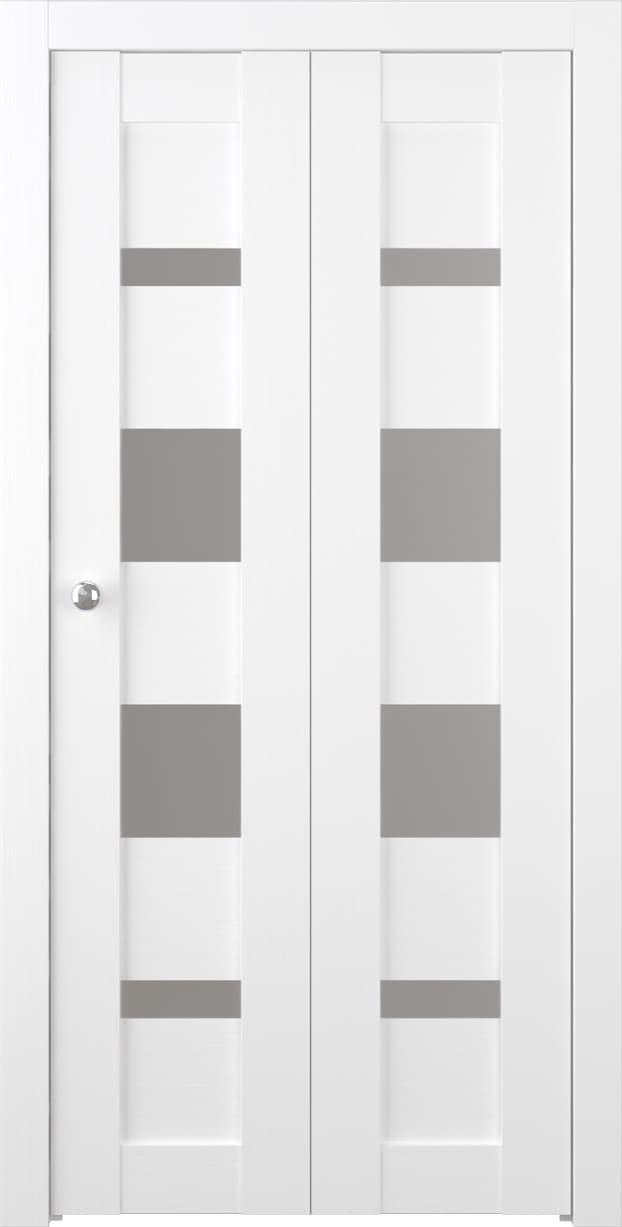 MIRELLA VETRO BIANCO NOBLE BI-FOLD BELLDINNI MODERN INTERIOR DOOR - 1
