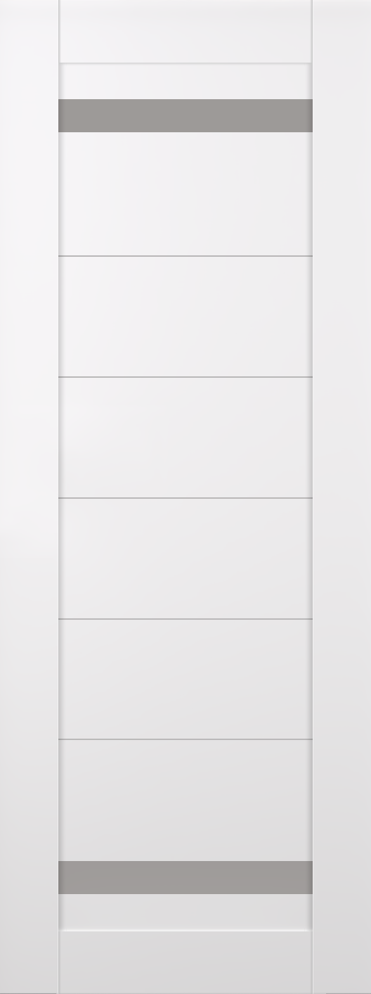 PERLA VETRO SNOW WHITE SLAB BELLDINNI MODERN INTERIOR DOOR - 1