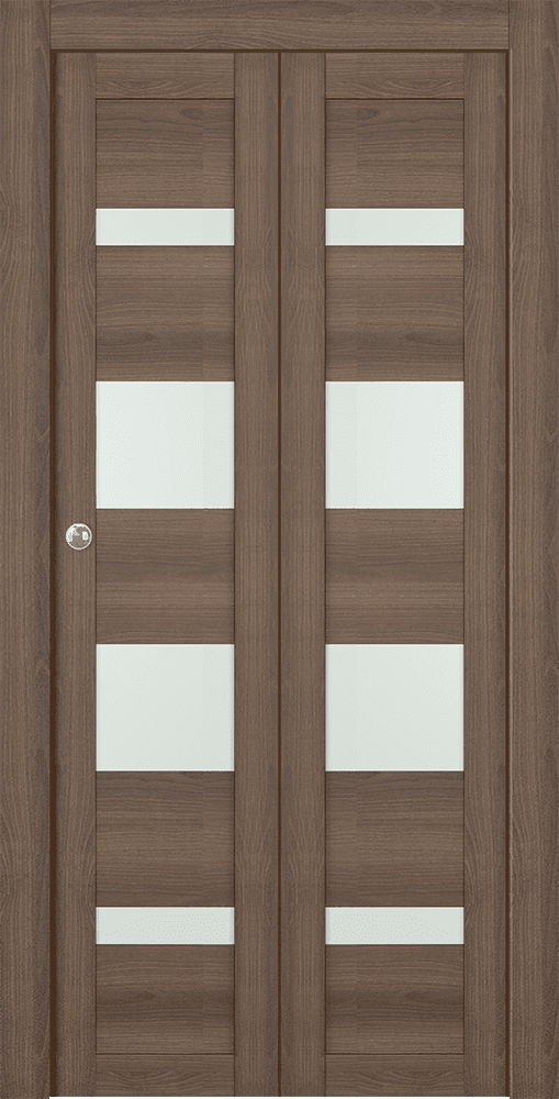 AVON 07-01 VETRO PECAN NUTWOOD BI-FOLD DOORS BELLDINNI MODERN INTERIOR DOOR - 1