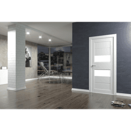 DESSA VETRO BIANCO NOBLE DOUBLE POCKET BELLDINNI MODERN INTERIOR DOOR - 9