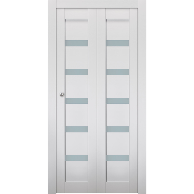 LEORA VETRO BIANCO NOBLE BI-FOLD BELLDINNI MODERN INTERIOR DOOR