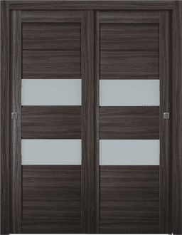 DESSA VETRO GRAY OAK BYPASS BELLDINNI MODERN INTERIOR DOOR - 5