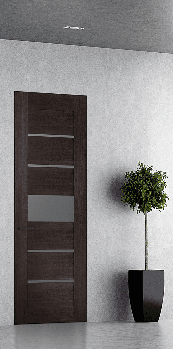 AVON 07-06 VETRO VERALINGA OAK INVISIBLE METAL FRAME BELLDINNI MODERN INTERIOR DOOR - 1