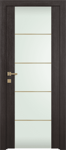 AVON 202 4H GOLD STRIPS VETRO VERALINGA OAK SWING DOORS BELLDINNI MODERN INTERIOR DOOR - 1