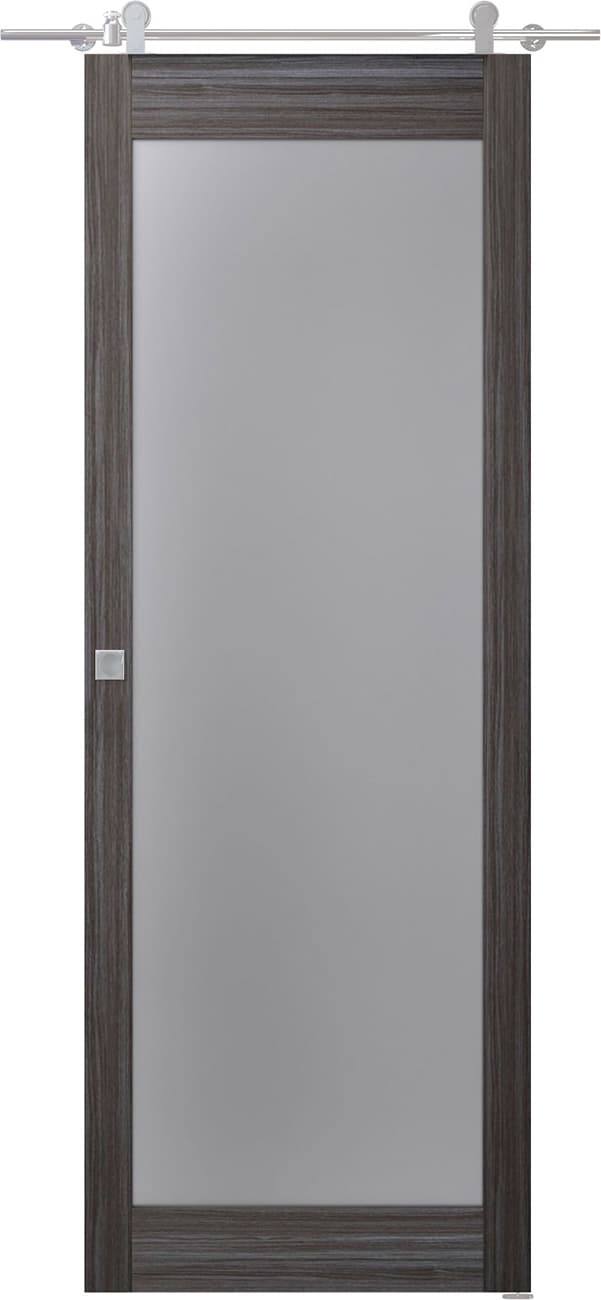 PALLADIO 207 VETRO GRAY OAK DOUBLE BARN BELLDINNI MODERN INTERIOR DOOR - 2