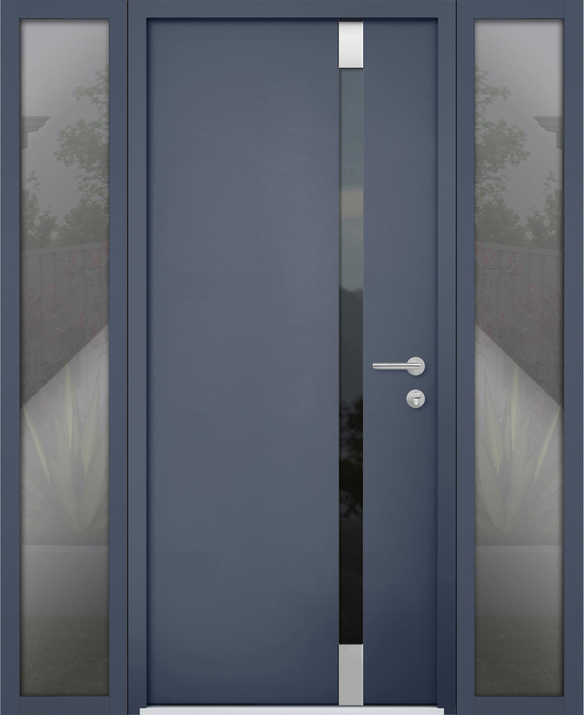 Single metal-aluminum modern exterior door Cynex 6777 A - 4