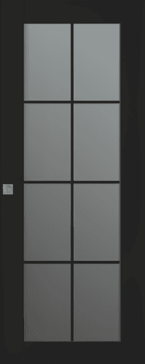 AVON 8 LITE VETRO BLACK MATTE MAGIC BELLDINNI MODERN INTERIOR DOOR - 1