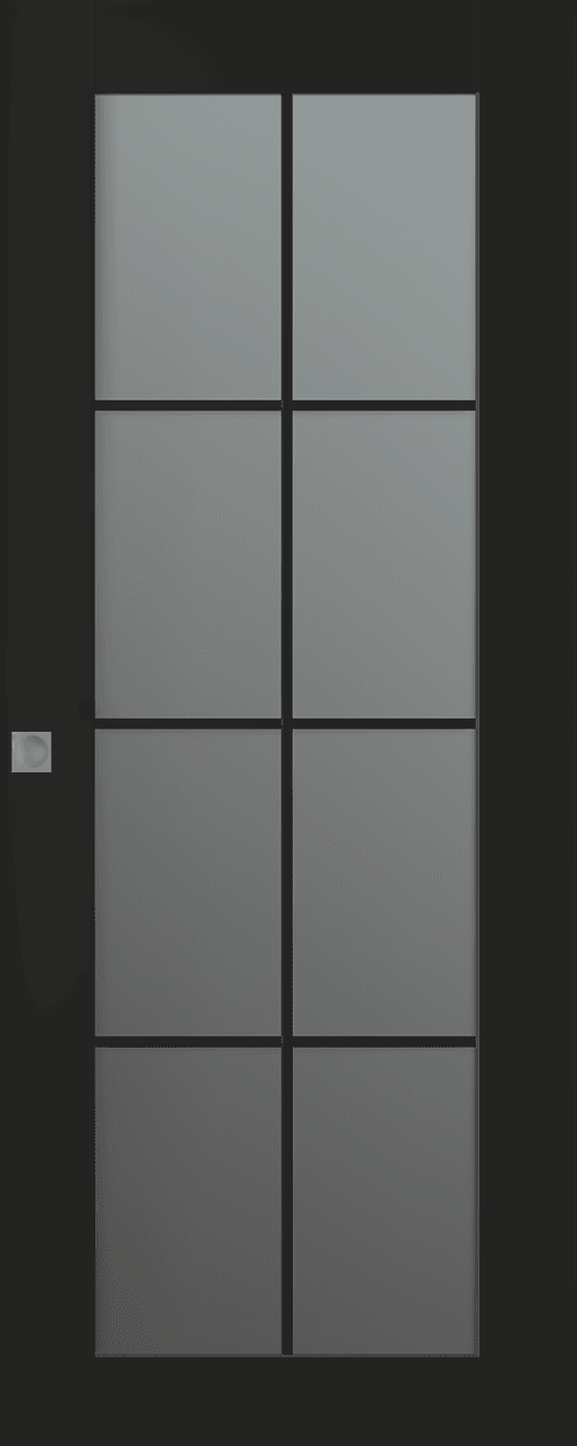 AVON 8 LITE VETRO BLACK MATTE MAGIC BELLDINNI MODERN INTERIOR DOOR - 1